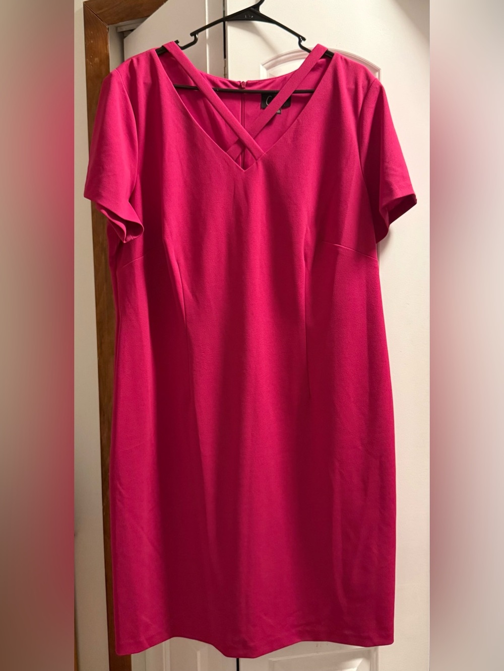 Connected Apparel Bright Magenta Shift Dress